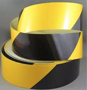 Светоотражающая лента 48мм*5м (желто-черная)